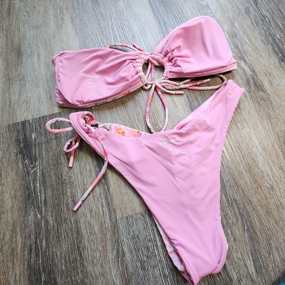 Blackbough Alana Bandeau Alana Tie & Front Cheeky Sweetheart Bikini Set Size Lg - Picture 7 of 15